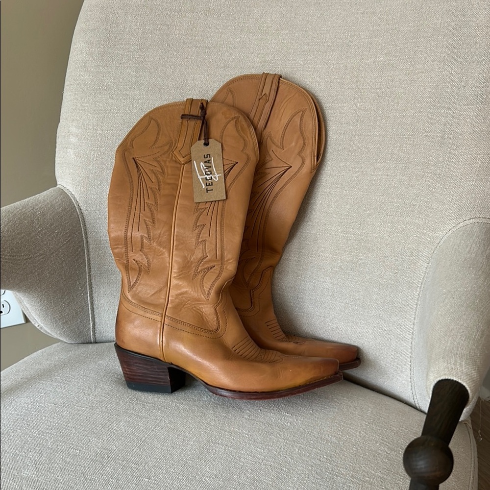 Tecovas “Annie” cognac Tan Western Accents Boots